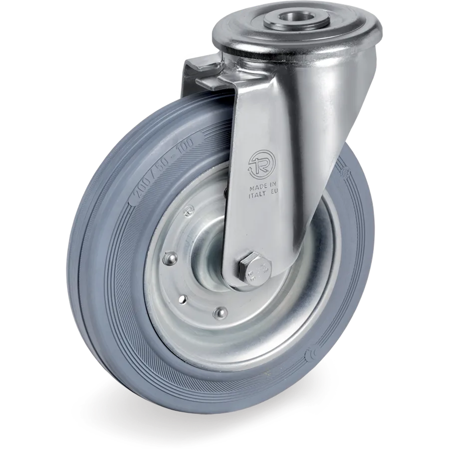 Tellure Rôta 237703 – Rueda giratoria de goma Ø125×37.5 mm