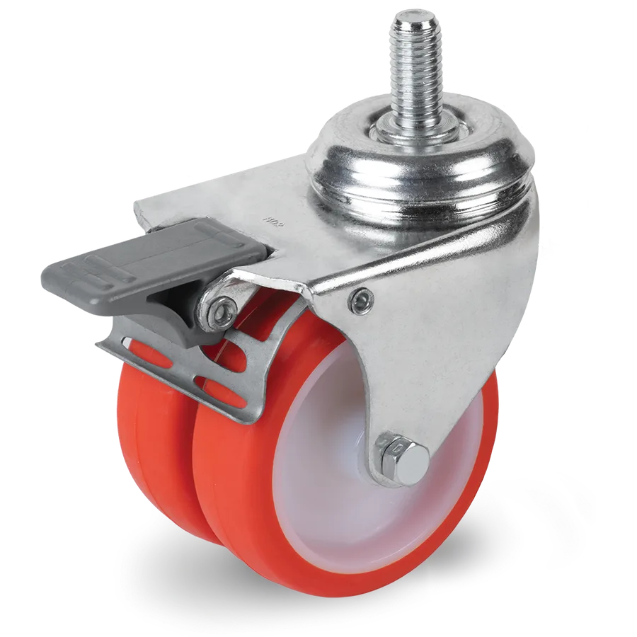 Tellure Rôta 369402 – Rueda giratoria de poliuretano termoplástico Ø50 mm con freno