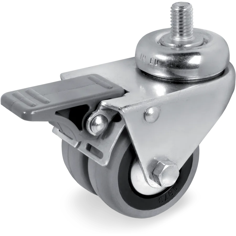 Tellure Rôta 379201 – Rueda giratoria de goma Ø50 mm con freno