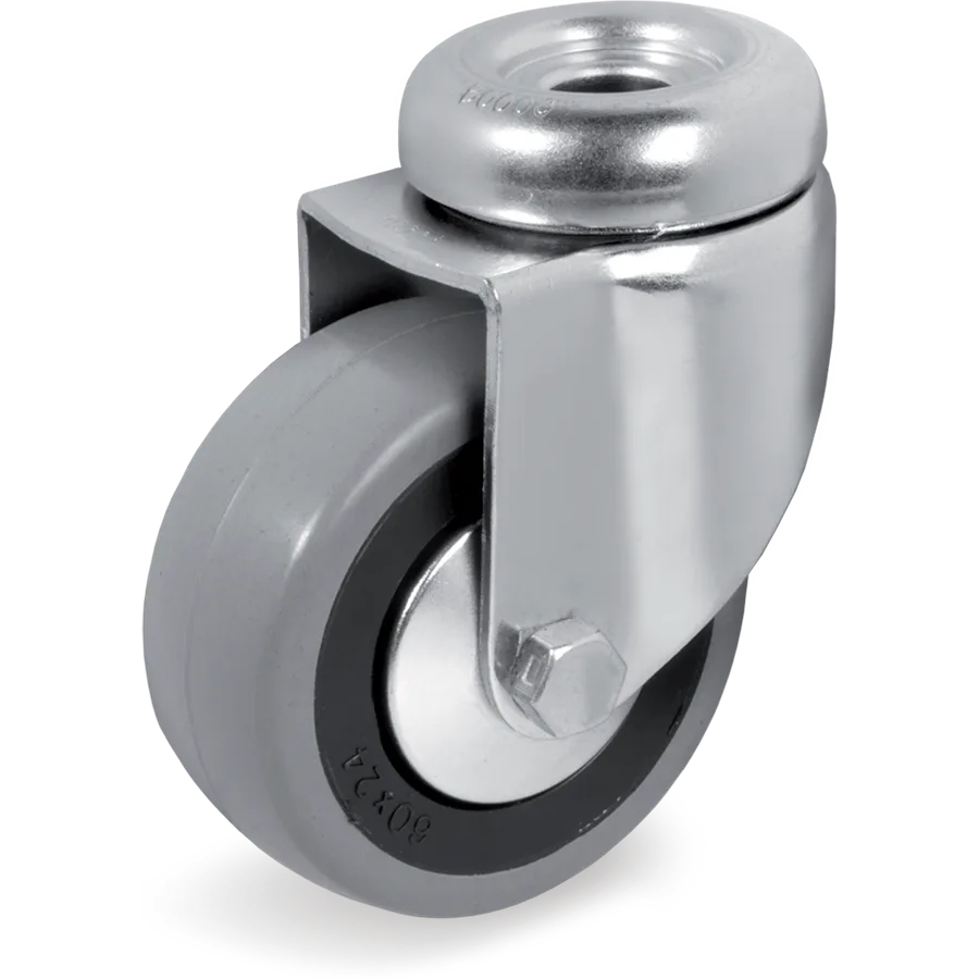 Tellure Rôta 373102 – Rueda giratoria de goma Ø60×24 mm