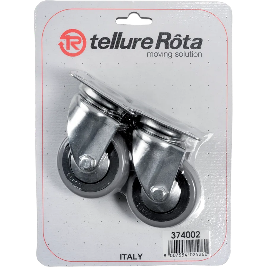 Tellure Rôta 374001 – Rueda giratoria de goma Ø50×18 mm