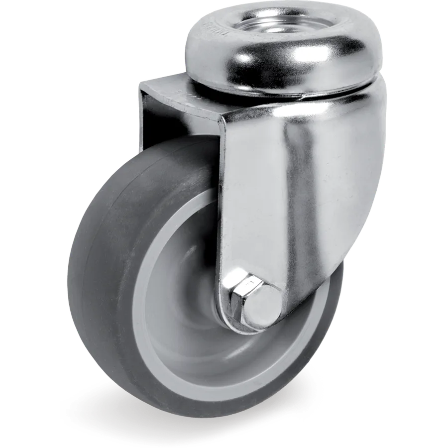Tellure Rôta 383200 – Rueda giratoria de goma termoplástica Ø40×18 mm