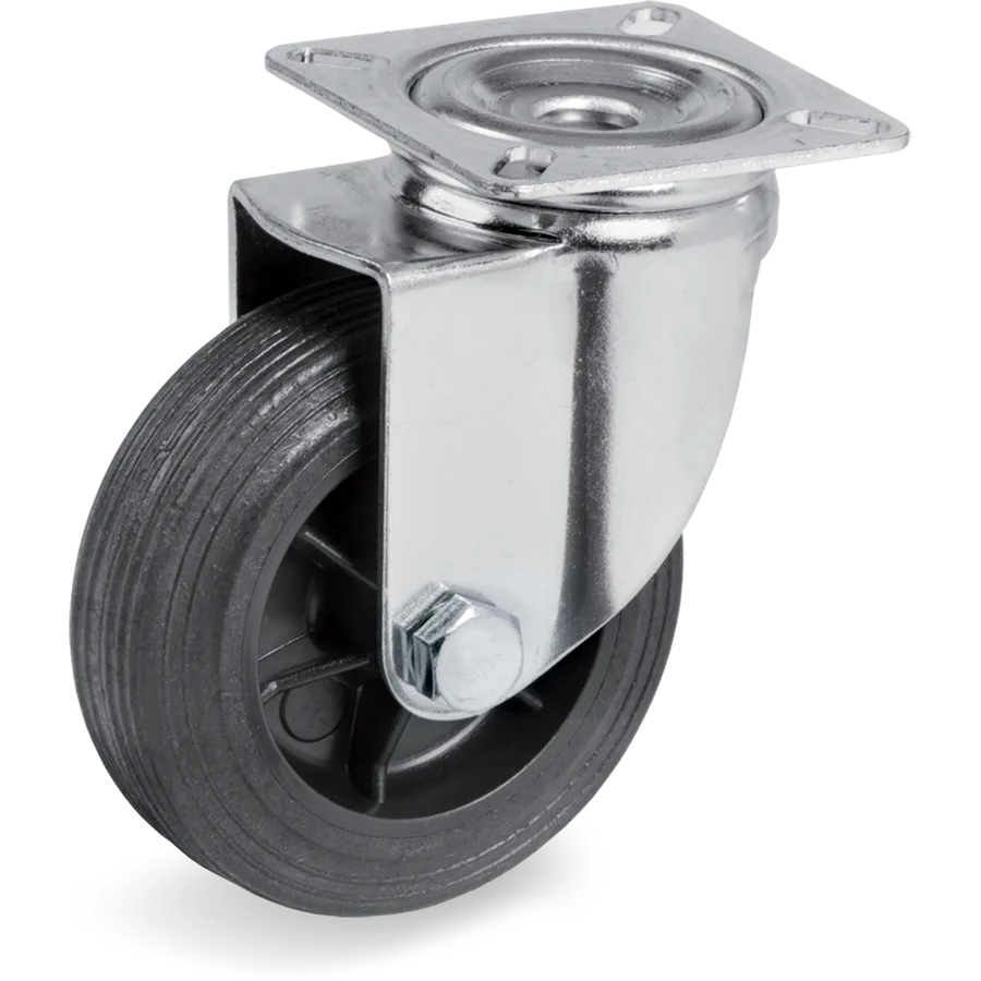 Tellure Rôta 514412 – Rueda giratoria de goma termoplástica Ø100×30 mm