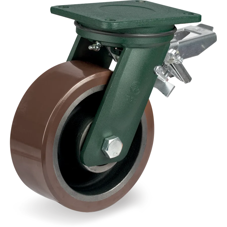 Tellure Rôta 588515 – Rueda giratoria de poliuretano TR-PowerHigh Ø150×78 mm con freno