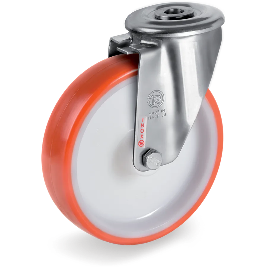Tellure Rôta 608006 – Rueda giratoria de poliuretano termoplástico Ø200×50 mm