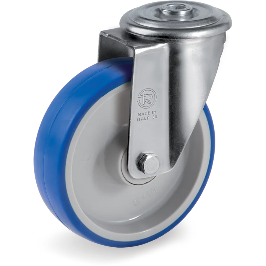 Tellure Rôta 614336 – Rueda giratoria de poliuretano termoplástico Ø200×50 mm