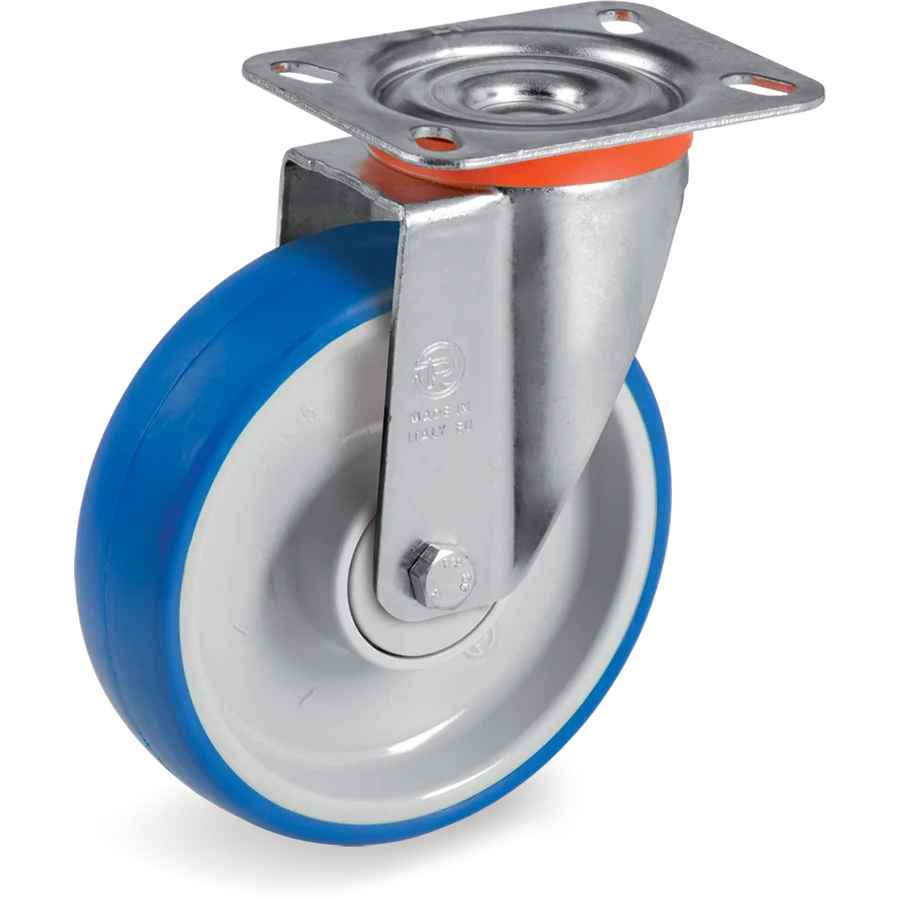 Tellure Rôta 614710 – Rueda giratoria de poliuretano termoplástico Ø160×50 mm