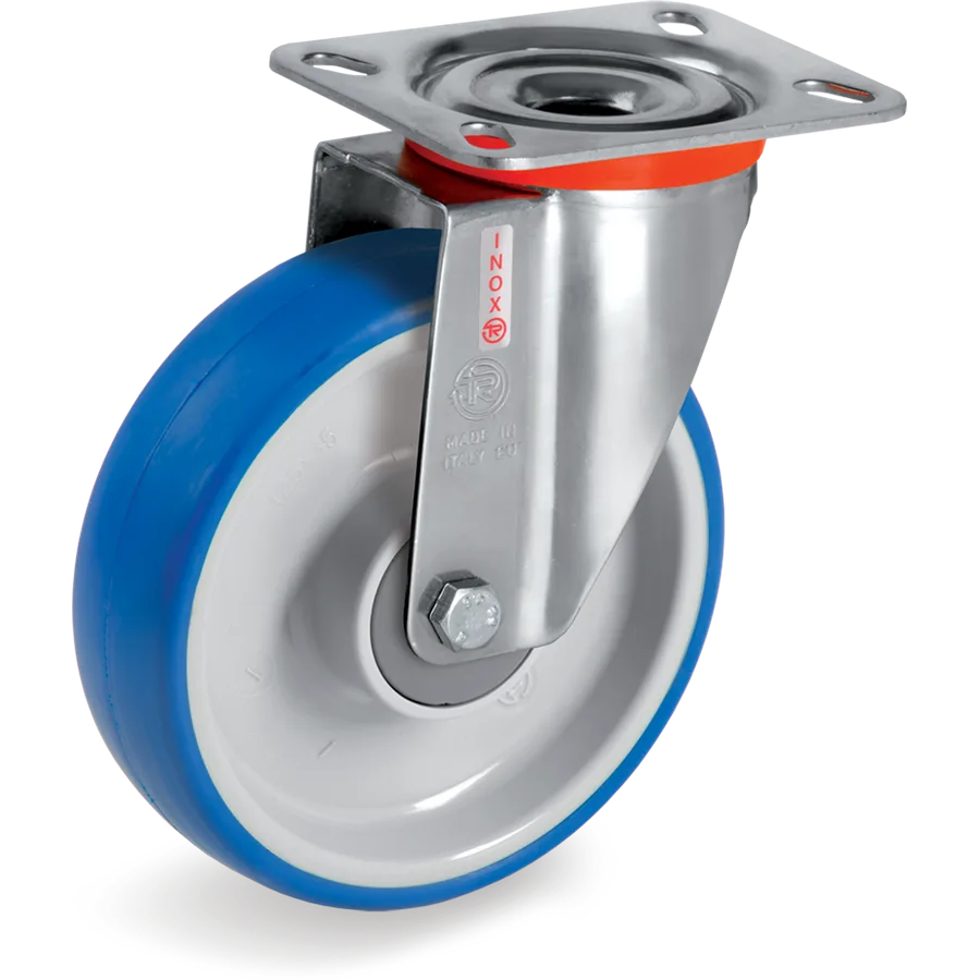 Tellure Rôta 615402 – Rueda giratoria de poliuretano termoplástico Ø100×30 mm