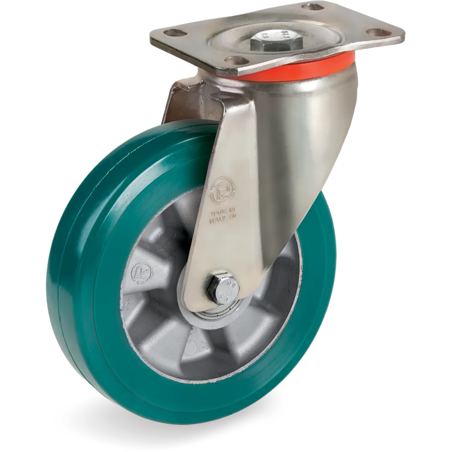 Tellure Rôta 627610 – Rueda giratoria de poliuretano TR-Roll Ø160×50 mm