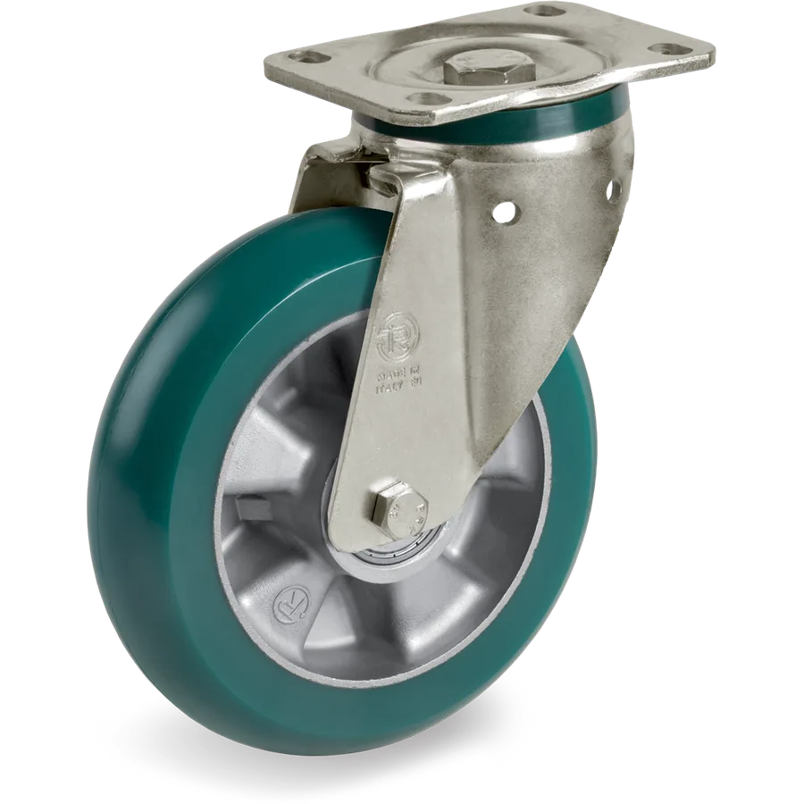 Tellure Rôta 629033 – Rueda giratoria de poliuretano TR-Roll Ø125×50 mm