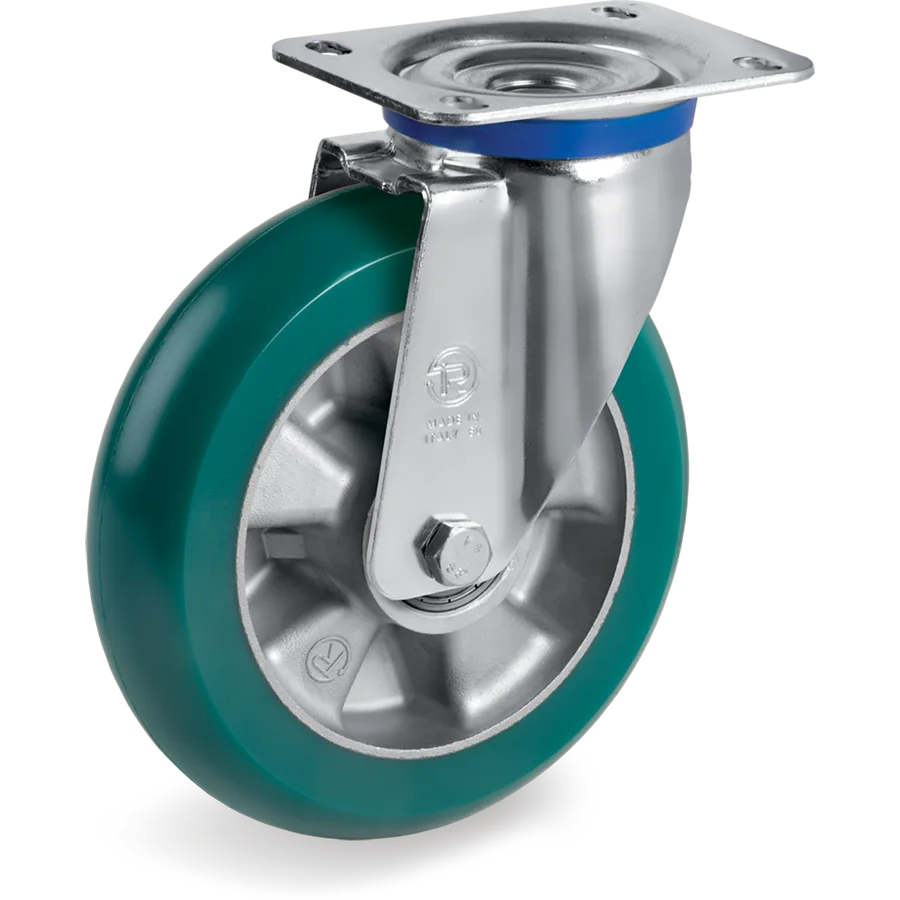 Tellure Rôta 624606 – Rueda giratoria de poliuretano TR-Roll Ø200×50 mm