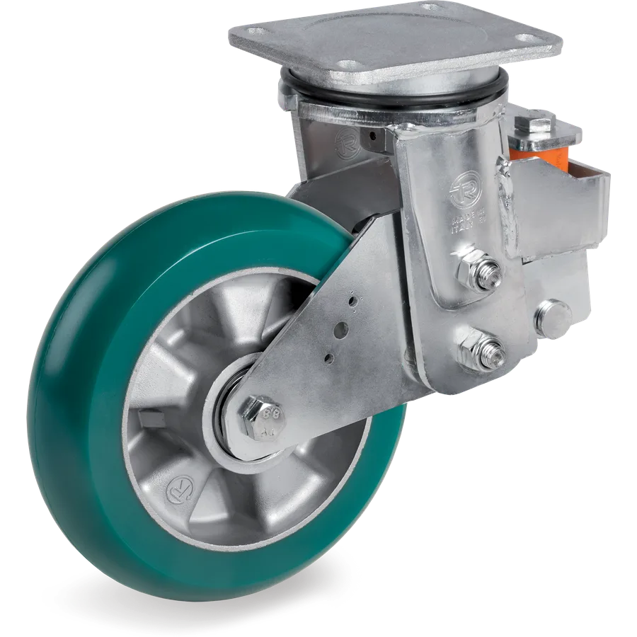 Tellure Rôta 626806 – Rueda giratoria de poliuretano TR-Roll Ø200×50 mm