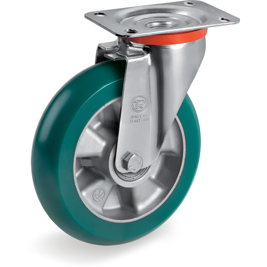 Tellure Rôta 628713 – Rueda giratoria de poliuretano TR-Roll Ø125×40 mm