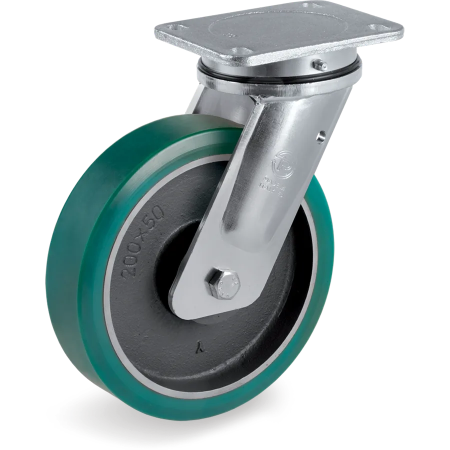 Tellure Rôta 628304 – Rueda giratoria de poliuretano TR-Roll Ø150×50 mm