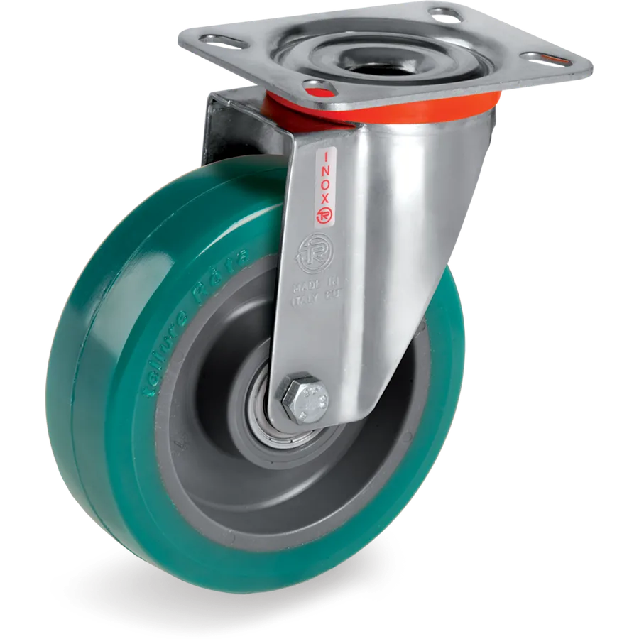 Tellure Rôta 625134 – Rueda giratoria de poliuretano TR-Roll Ø160×50 mm
