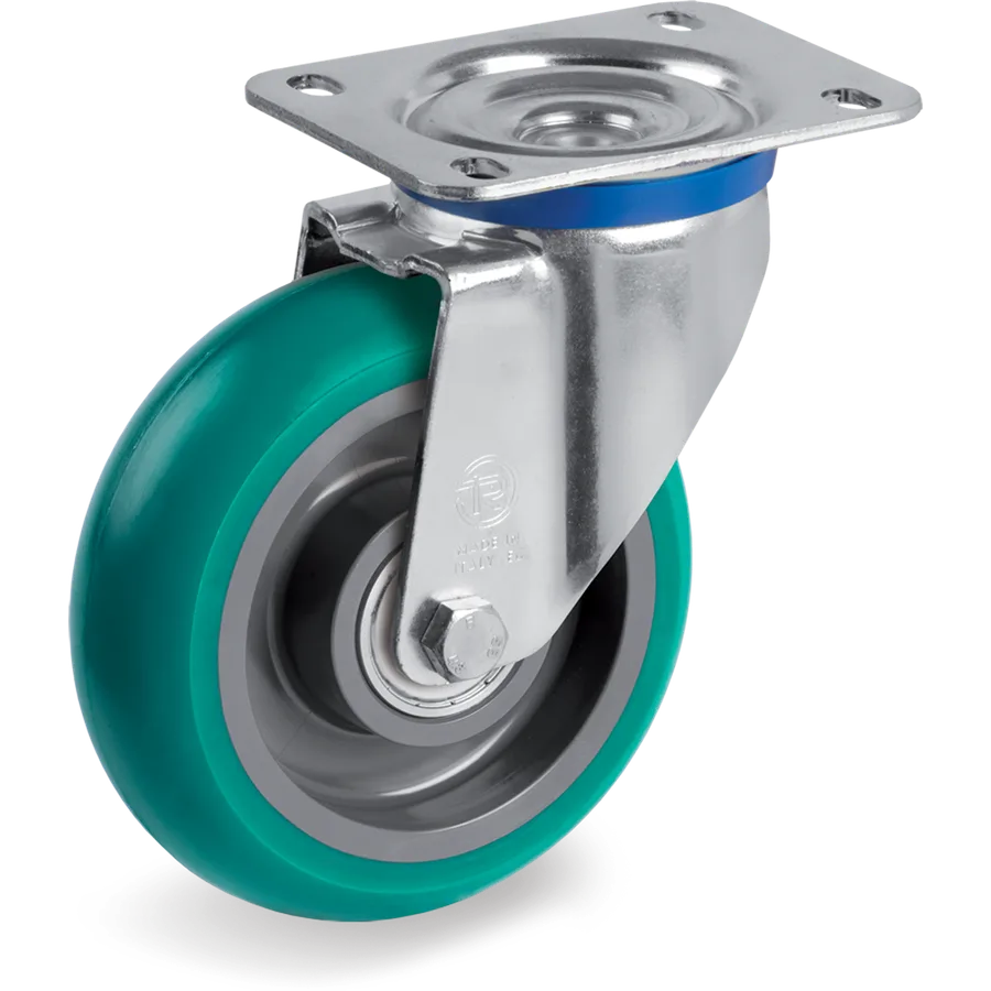Tellure Rôta 624536 – TR-Roll polyurethane swivel castor Ø200×50 mm