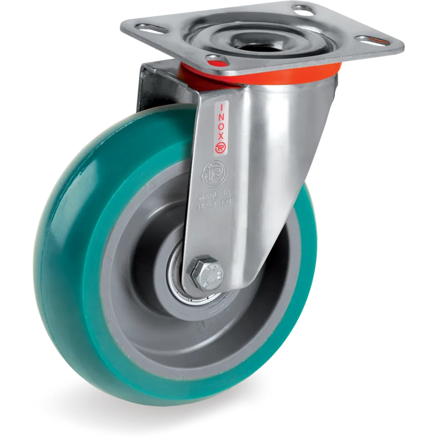 Tellure Rôta 625124 – Rueda giratoria de poliuretano TR-Roll Ø160×50 mm