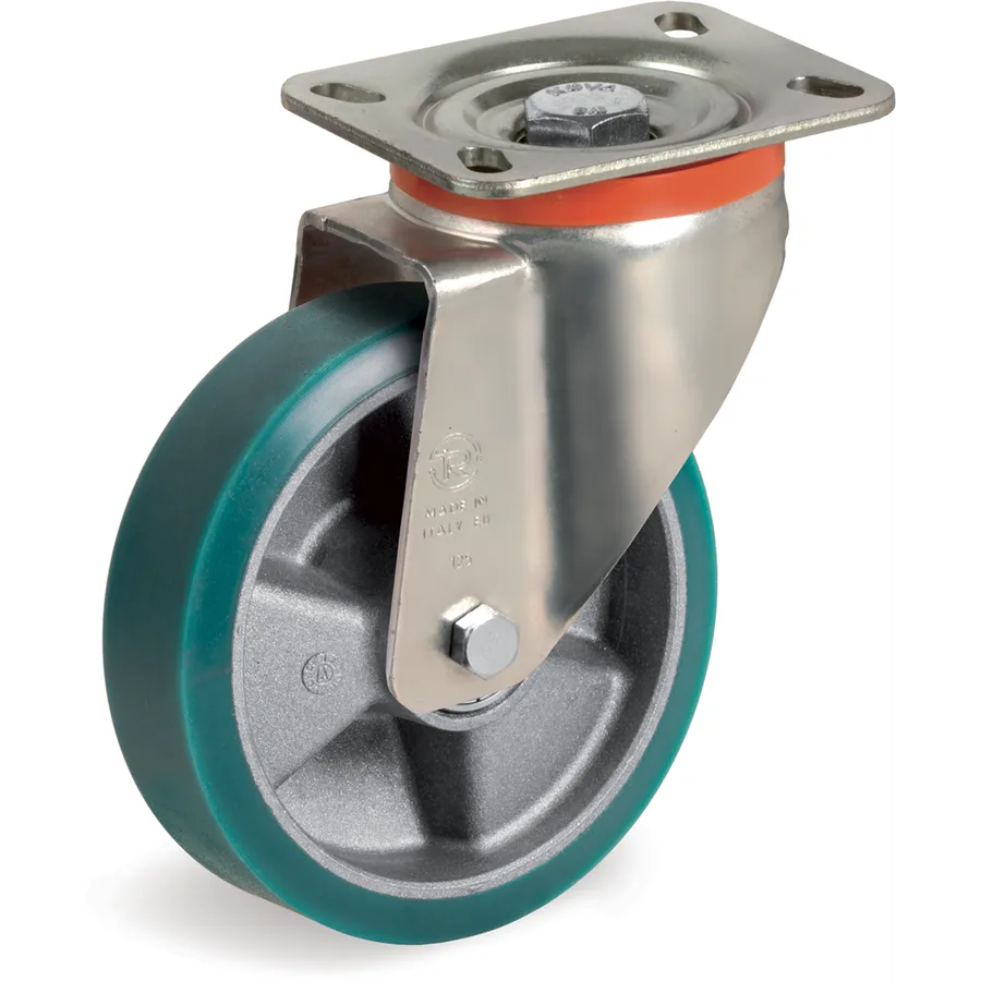 Tellure Rôta 627616 – Rueda giratoria de poliuretano TR-Roll Ø200×50 mm