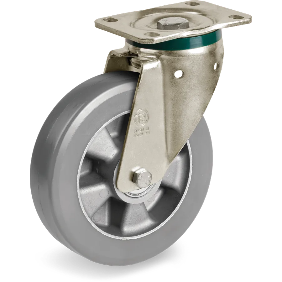 Tellure Rôta 625016ESD – Rueda giratoria de poliuretano TR-Roll ESD Ø200×50 mm