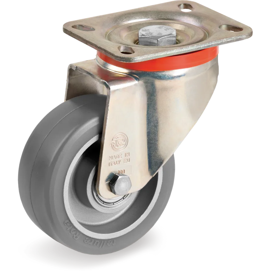 Tellure Rôta 627602ESD – Rueda giratoria de poliuretano TR-Roll ESD Ø100×40 mm