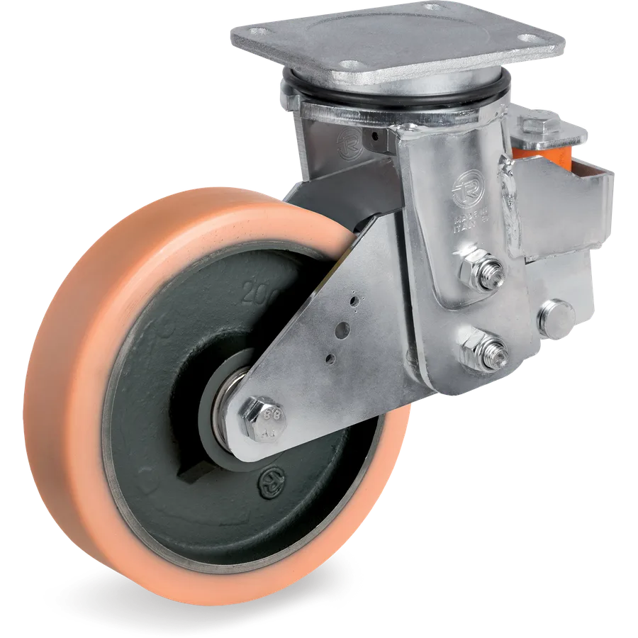 Tellure Rôta 639306 – Vulkollan® swivel castor Ø200×50 mm