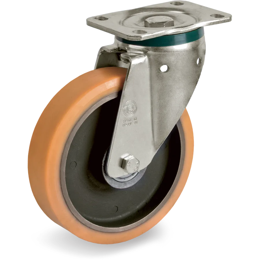 Tellure Rôta 645006 – TR polyurethane swivel castor Ø200×50 mm