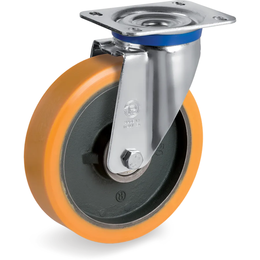 Tellure Rôta 644954 – TR polyurethane swivel castor Ø150×50 mm