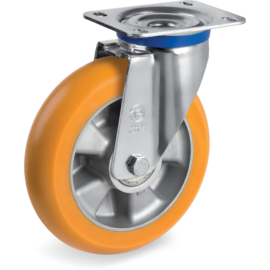 Tellure Rôta 655904 – Rueda giratoria de poliuretano TR Ø160×50 mm