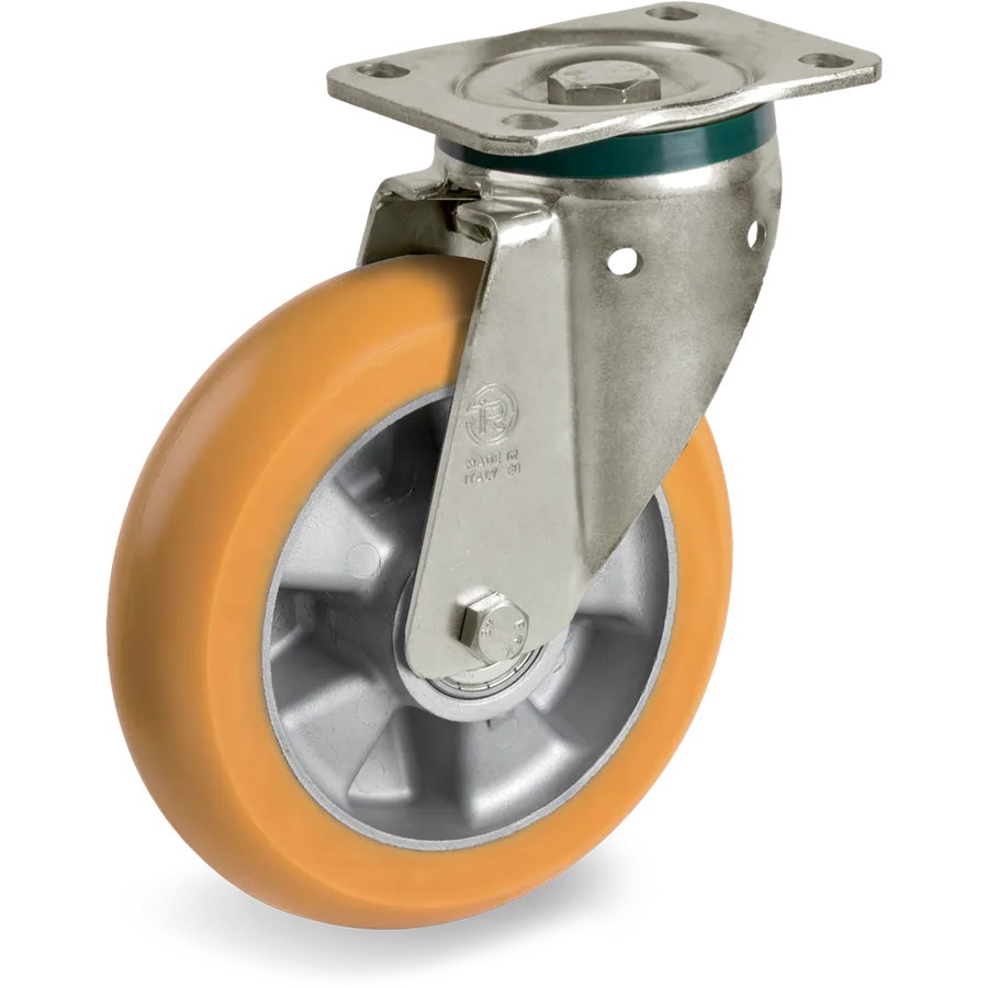 Tellure Rôta 655954 – Rueda giratoria de poliuretano TR Ø160×50 mm