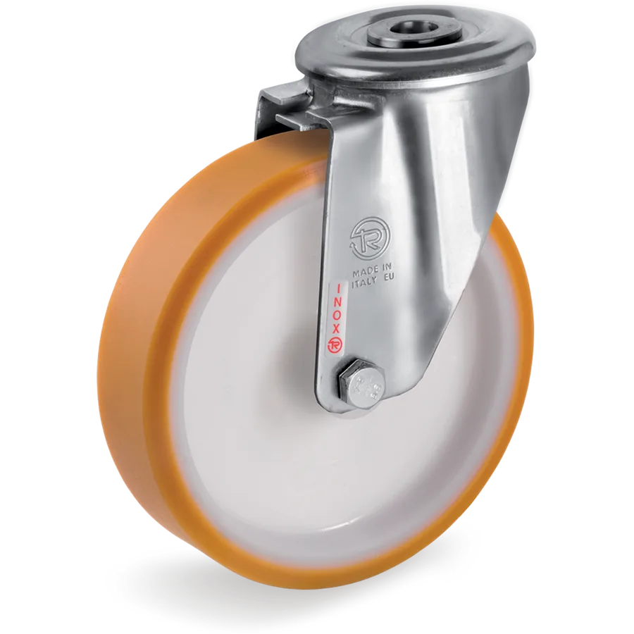 Tellure Rôta 667904 – Rueda giratoria de poliuretano TR Ø150×40 mm