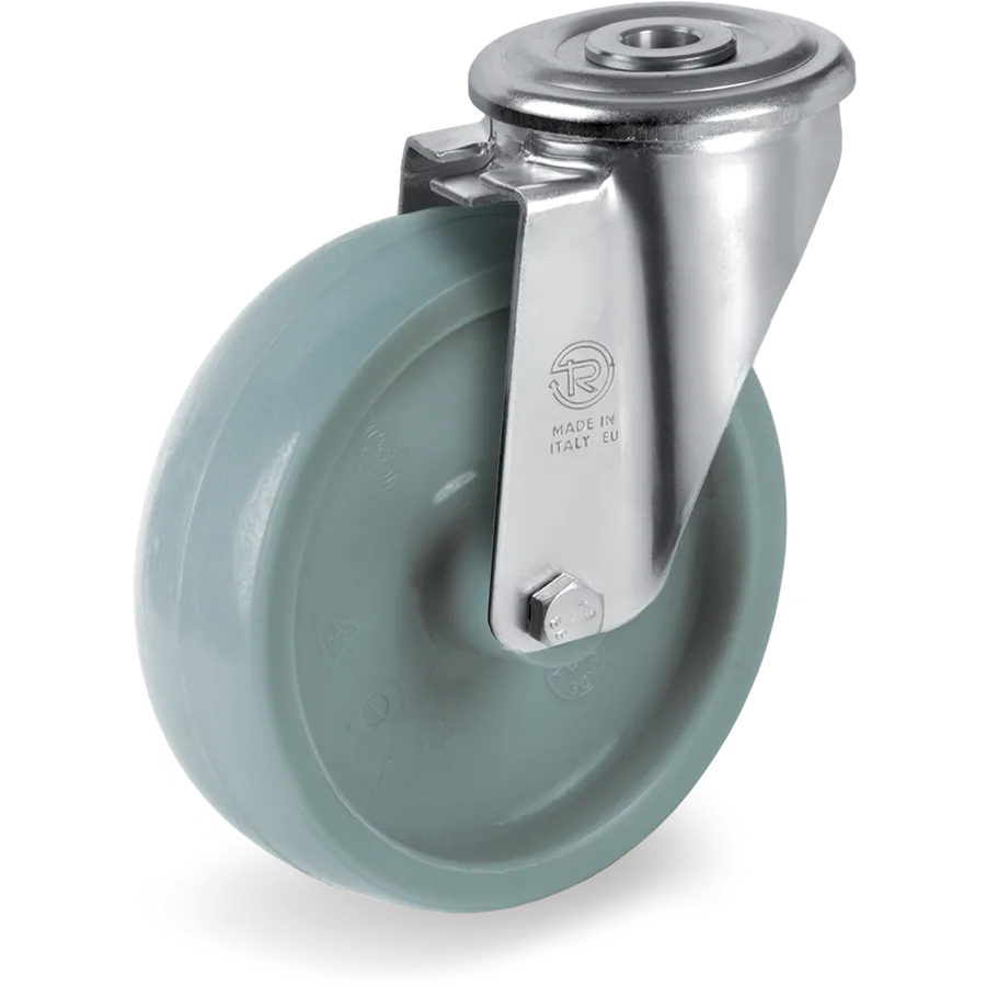 Tellure Rôta 687702GRY – Rueda giratoria de poliamida 6 Ø100×30 mm