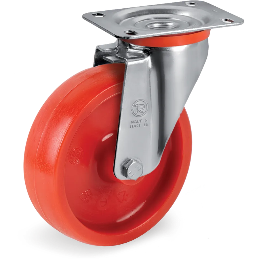 Tellure Rôta 684501RED – Rueda giratoria de poliamida 6 Ø80×30 mm