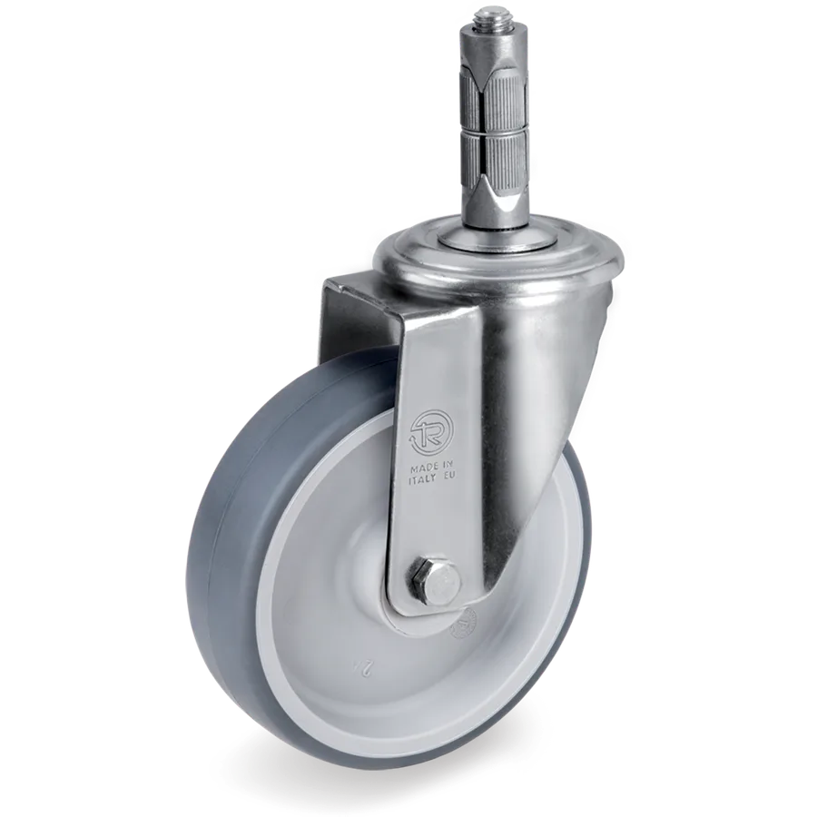 Tellure Rôta 719201 – Thermoplastic rubber swivel castor Ø80×30 mm