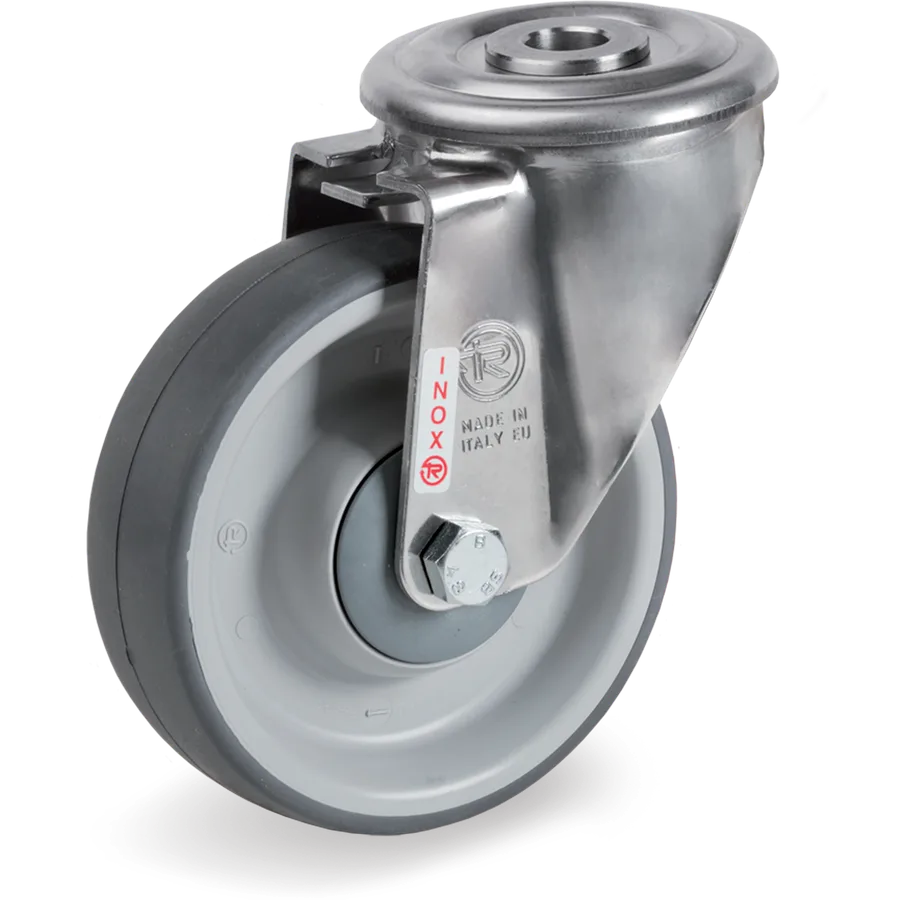 Tellure Rôta 716336 – Rueda giratoria de goma termoplástica Ø200×50 mm
