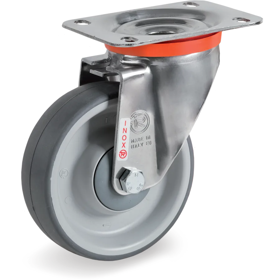Tellure Rôta 715411 – Rueda giratoria de goma termoplástica Ø150×45 mm