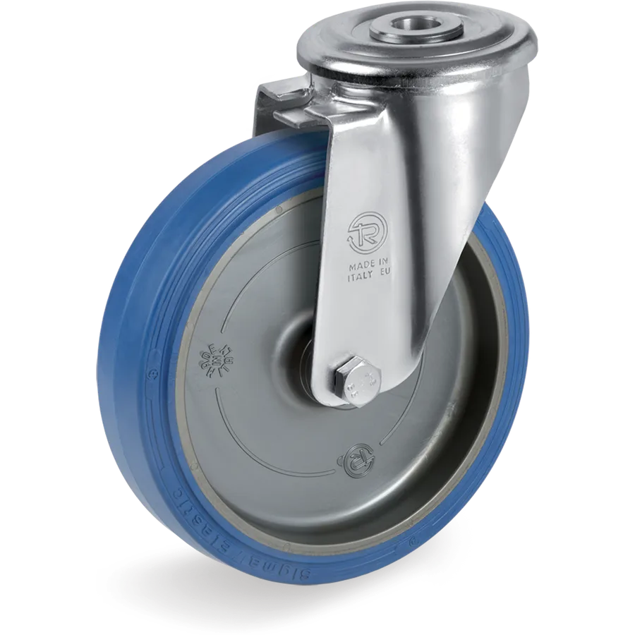 Tellure Rôta 737802 – Elastic rubber swivel castor Ø100×40 mm