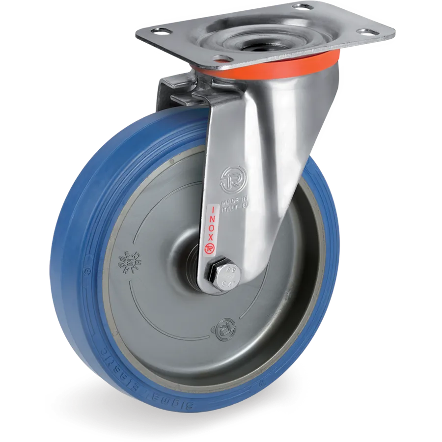 Tellure Rôta 739402 – Elastic rubber swivel castor Ø100×40 mm