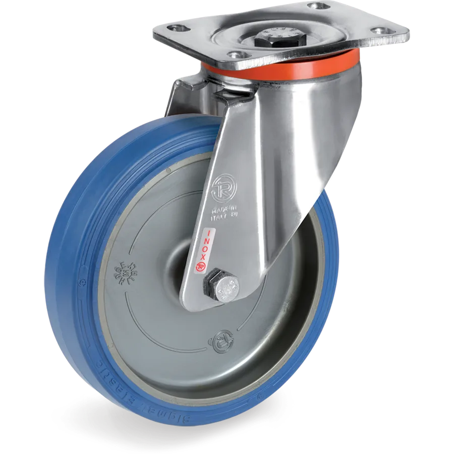 Tellure Rôta 737305 – Elastic rubber swivel castor Ø180×50 mm