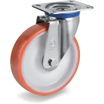 Thermoplastic polyurethane swivel castor Ø160×50 mm