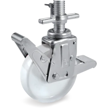 Rueda giratoria de poliamida 6 Ø150×45 mm con freno