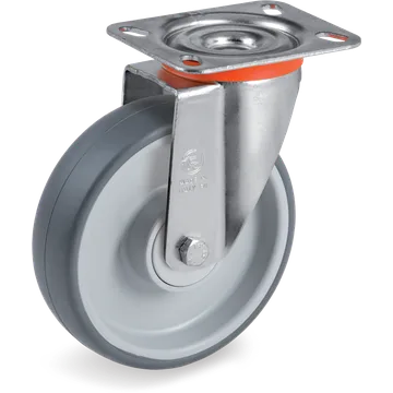 Thermoplastic rubber swivel castor Ø160×50 mm