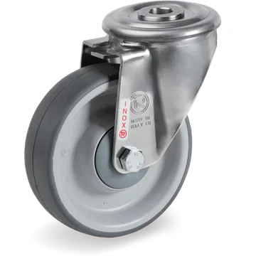 Rueda giratoria de goma termoplástica Ø200×50 mm