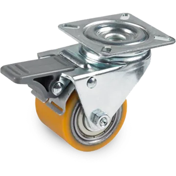 Rodillo de poliuretano TR Ø35×27 mm con freno